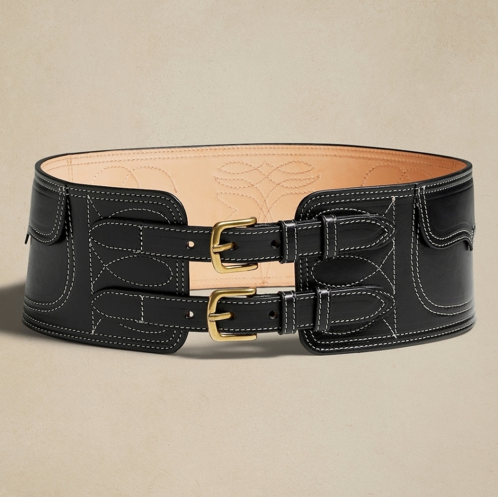 Banana Republic Cerro Leather Waist Belt Size M